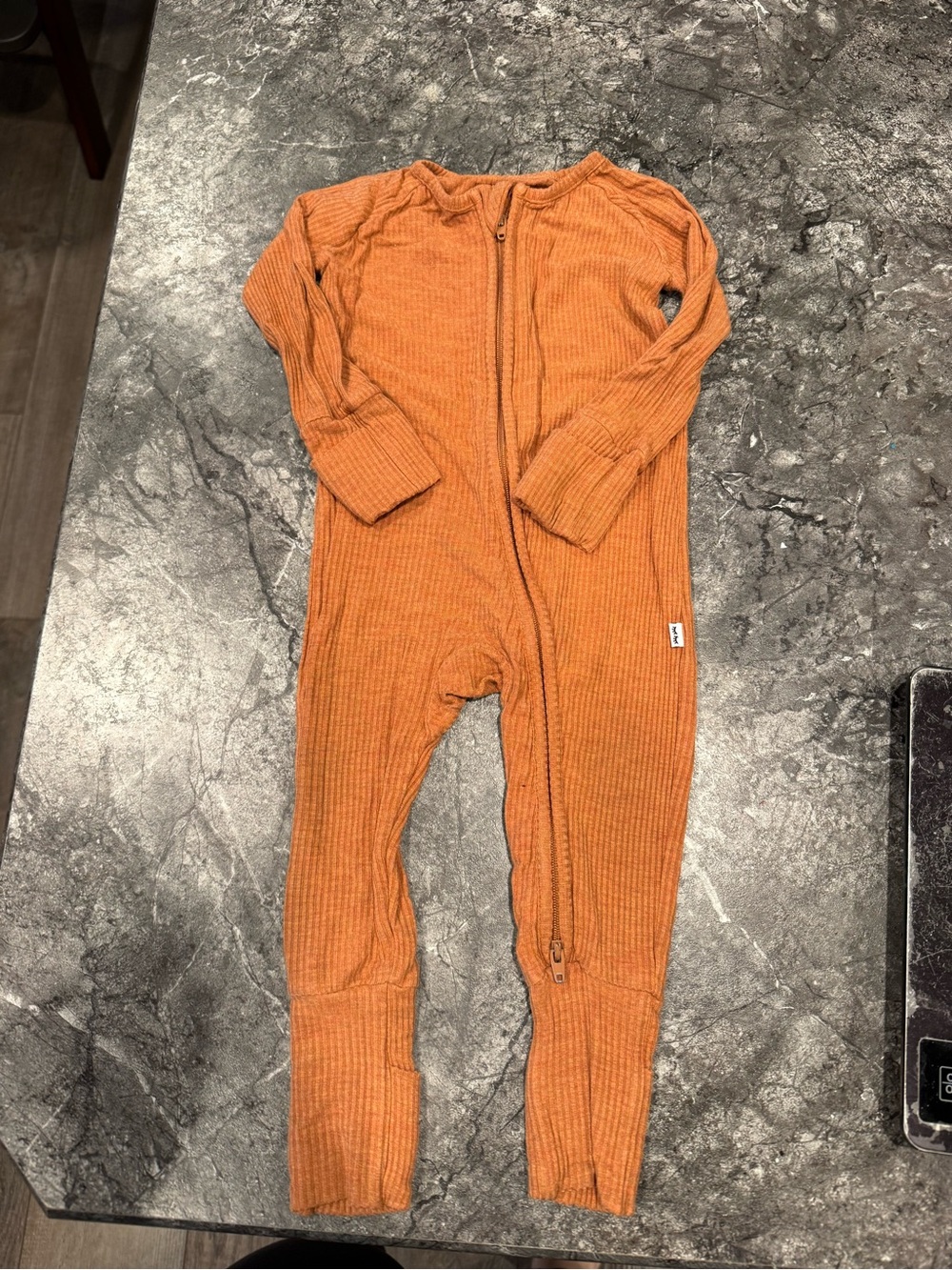 Little Sleepies ribbed zippy